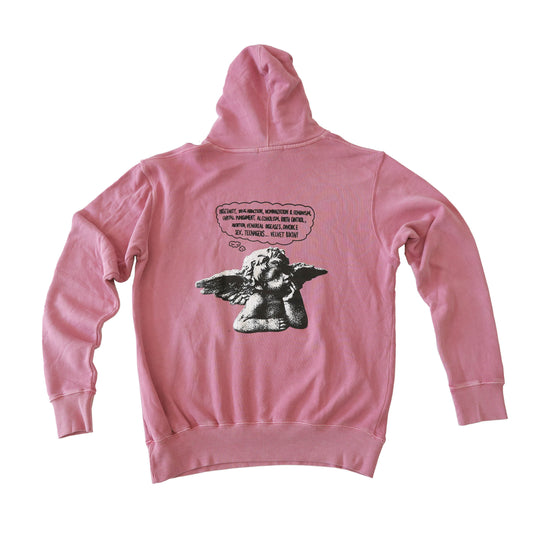 Velvet Bikini Obscenity Hoodie Pink
