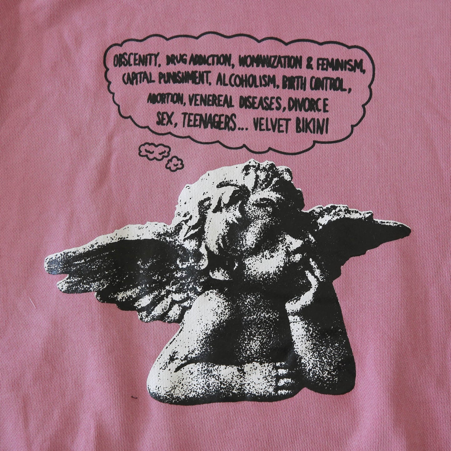 Velvet Bikini Obscenity Hoodie Pink